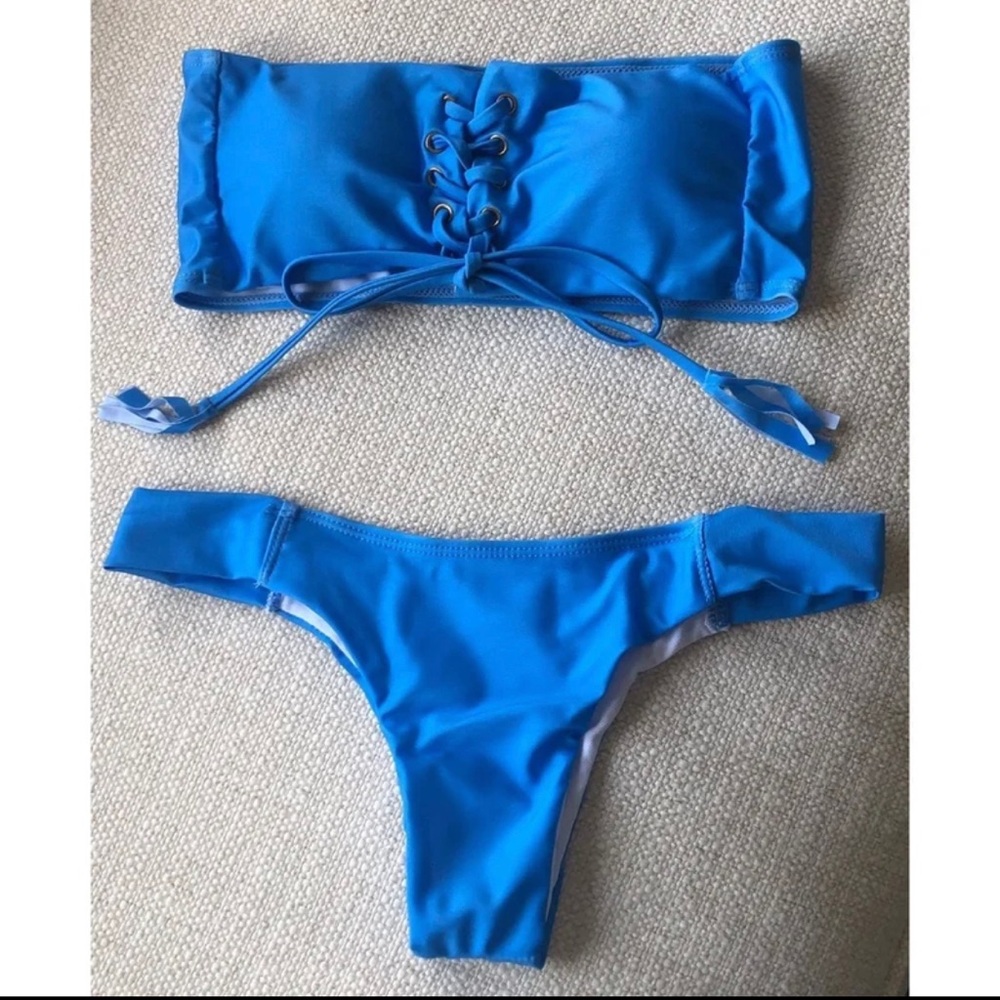 Arabella Swim Saskia Blue Cheeky Bikini Small